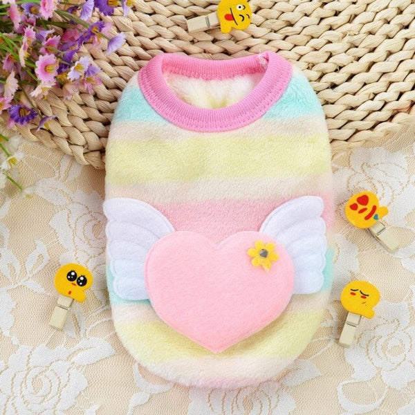Winter Puppy Vest Cartoon Clothing Soft Warm Flannel Dog Clothes for Small Medium Large Dog Cat Pet Coat Pet Accessories