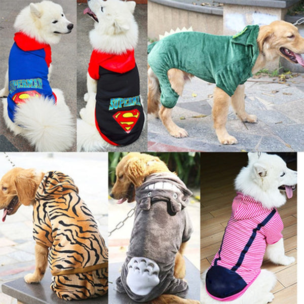 Pet Dog Hoodies Coat Winter Warm Puppy Big Dog Clothes for medium Large Dogs Shepherd golden retriever Labrador Dogs Clothing