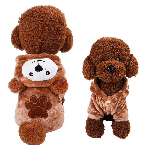 17Colors Fleece Winter Dog Clothes Pet Costume Warm Dog Coat for Small Dogs Clothing Puppy Hoodies Jumpsuit Chihuahua Clothes