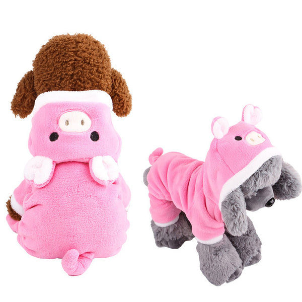 17Colors Fleece Winter Dog Clothes Pet Costume Warm Dog Coat for Small Dogs Clothing Puppy Hoodies Jumpsuit Chihuahua Clothes