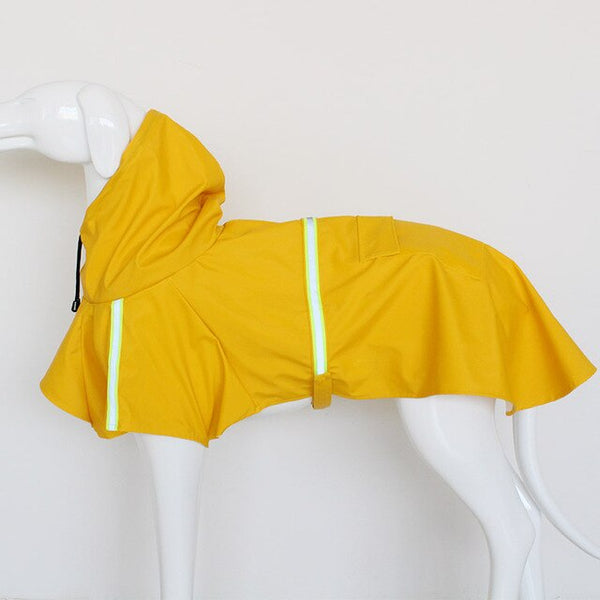 Dog rain coat clothes pet big dog puppy raincoat casual waterproof jacket costumes yellow plus size XXL raincoat for large dogs