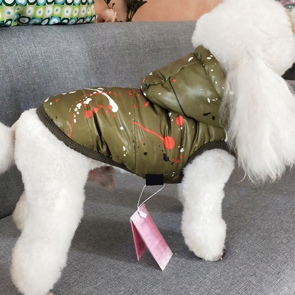 Pet Dogs Clothes Warm Hooded Costume Waterproof Jacket Thickening Skiing Coat For Small Medium Dogs Sweatshirt