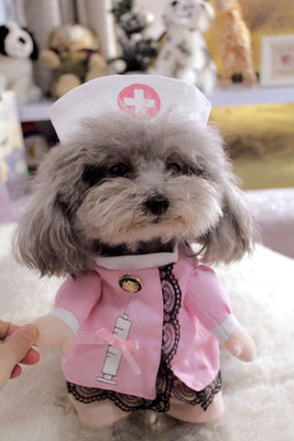Funny Dog Clothes Cool Pet Dog Costume Suit Puppy Clothes Coat Clothing For Dog Costume Outfit Nurse Pet Suit Ropa Perro 27S2