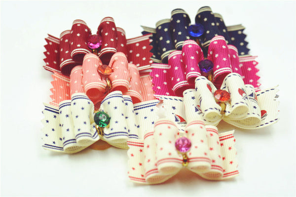 20/50/100pcs /set elastic bands attached dog hair accessories dog pet bows hair bows for small puppy kitten hair decorations