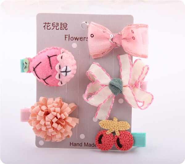 Cute Pet Puppies Hairpin Set Cartoon Bows Hair Clips For Dogs Little Small Princess Teddy Yorkshire Pet Grooming Accessories