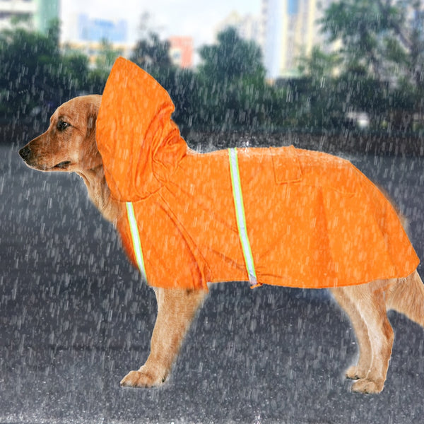 Raincoat For Dogs Waterproof Coat Jacket Reflective Puppy Small Medium Large Dog Pet Rain Cover Clothes Poncho Golden Retriever