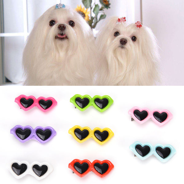 1PCS Fashion Style Pet Dog Hair Bows Dog Accessories Love Glasses Pet Dog Cat Hair Hairpin Pet Accessories Products