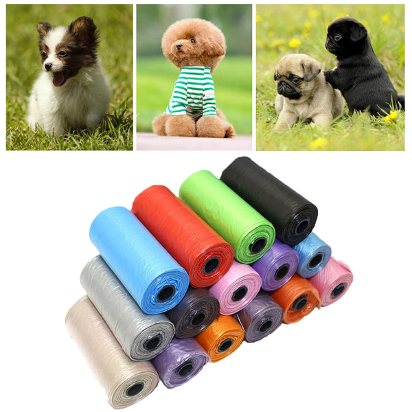 15 Roll Dog Accessories Dog Pooper Bag Pet Pooper Scooper Pet Supplies Portable Waste Bags Cat Poop Pick Up Dog Pooper Scooper