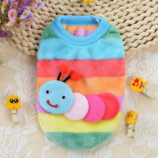 Winter Puppy Vest  Cartoon Clothing Soft Warm Flannel Dog Clothes for Small Medium Large Dog Cat Pet Coat Pet Accessories