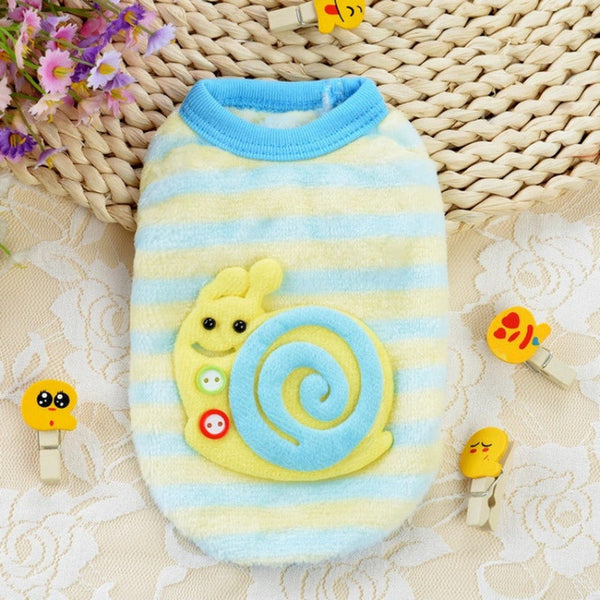 Winter Puppy Vest  Cartoon Clothing Soft Warm Flannel Dog Clothes for Small Medium Large Dog Cat Pet Coat Pet Accessories