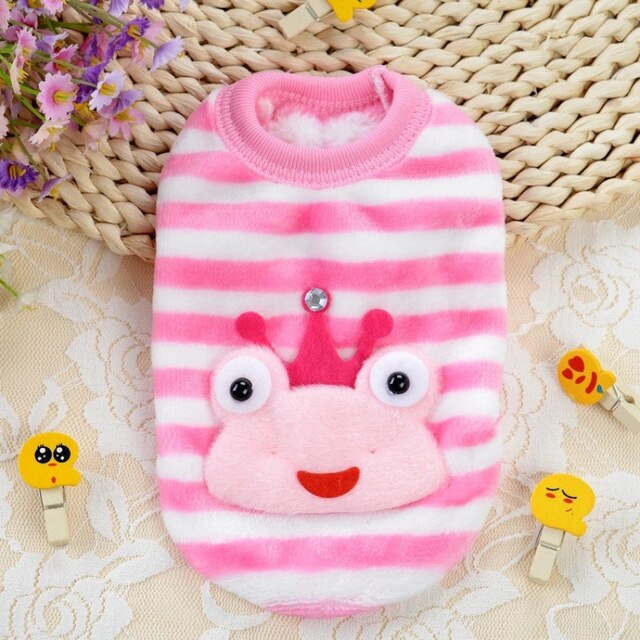Winter Puppy Vest  Cartoon Clothing Soft Warm Flannel Dog Clothes for Small Medium Large Dog Cat Pet Coat Pet Accessories