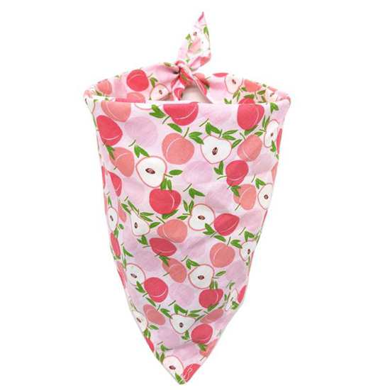 Dog Bandana Scarf Cat Bibs  Fruit Print Pineapple Banana Pear Pattern Cotton Plaid Washable Dog Bandana  Dog Accessories