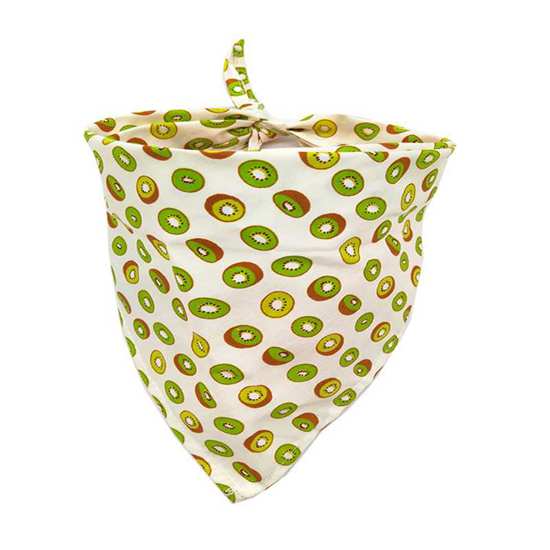 Dog Bandana Scarf Cat Bibs  Fruit Print Pineapple Banana Pear Pattern Cotton Plaid Washable Dog Bandana  Dog Accessories