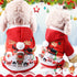 XS-XXL Christmas Dog Clothes Red Hooded Coat Santa Claus/Snowman/Reindeer Pattern Cute Christmas element Coat for Winter Autumn