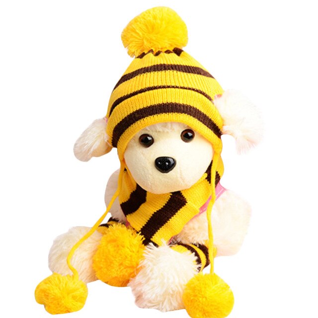 Pet Dog Hat Cap Scarf and Foot cover Hat For Dogs Casual Three-piece Suit Cap For Dog Hat Chihuahua Yorkshire Pet Hat  Scarf 20
