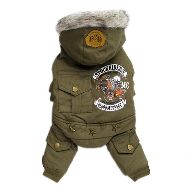 Dog Clothes Autumn Pet Clothing for Dog Jumpsuit Coat Jacket Chihuahua Poodle Bichon Pet Outfits Dog Apparel Green
