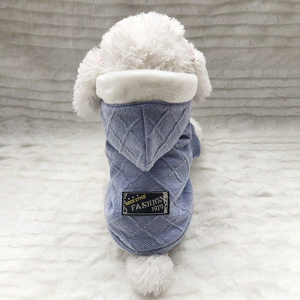 Pet Dog Autumn Winter Clothes Warm Thickening Fleece Coat For Small Medium Dogs Chihuahua Yorkie Puppy Hooded Jacket