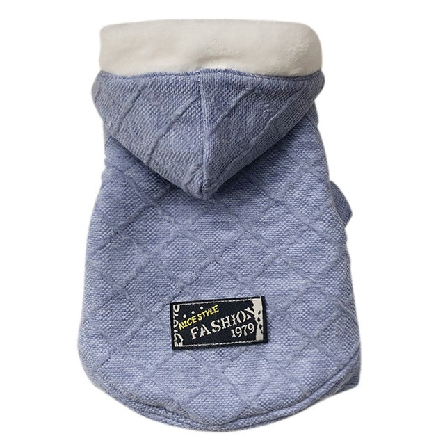 Pet Dog Autumn Winter Clothes Warm Thickening Fleece Coat For Small Medium Dogs Chihuahua Yorkie Puppy Hooded Jacket