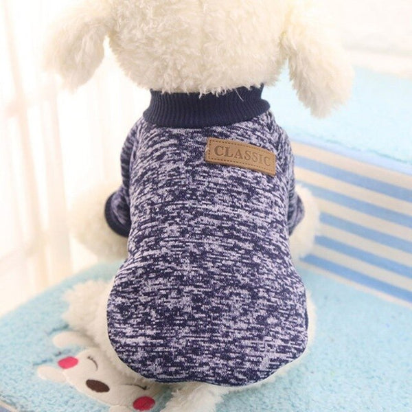 Classic Dog Clothes Warm Puppy Outfit Pet Jacket Coat Winter Dog Clothes Soft Sweater Clothing For Small Dogs Chihuahua