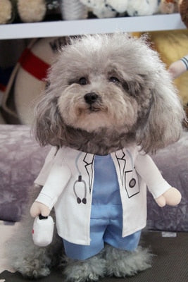 Funny Dog Clothes Cool Pet Dog Costume Suit Puppy Clothes Coat Clothing For Dog Costume Outfit Nurse Pet Suit Ropa Perro 27S2