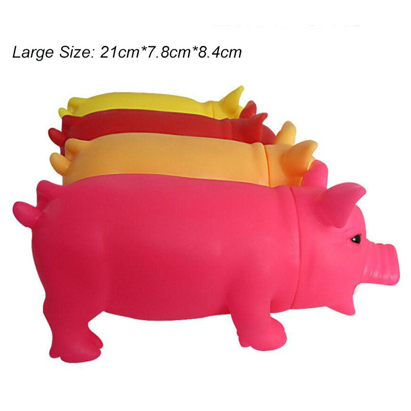 Cleaning Teeth Dog Cat Chewing Toy Pig Squeak Cute Rubber Pet Dog Puppy Playing Pig Toy Squeaker Squeaky With Sound