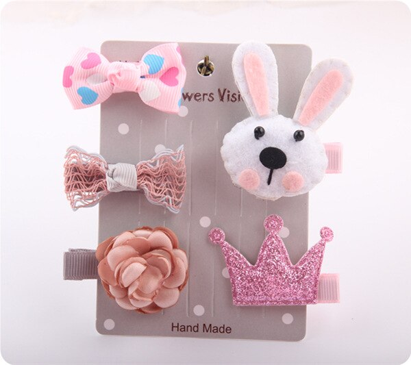 Cute Pet Puppies Hairpin Set Cartoon Bows Hair Clips For Dogs Little Small Princess Teddy Yorkshire Pet Grooming Accessories