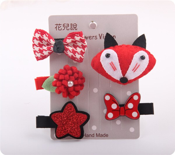 Cute Pet Puppies Hairpin Set Cartoon Bows Hair Clips For Dogs Little Small Princess Teddy Yorkshire Pet Grooming Accessories