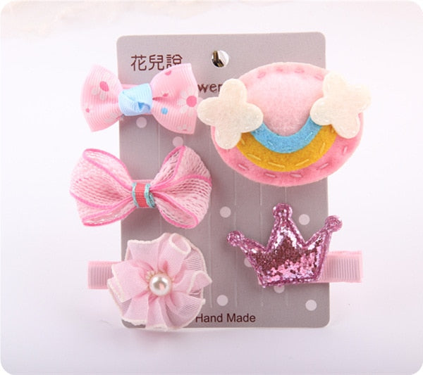 Cute Pet Puppies Hairpin Set Cartoon Bows Hair Clips For Dogs Little Small Princess Teddy Yorkshire Pet Grooming Accessories