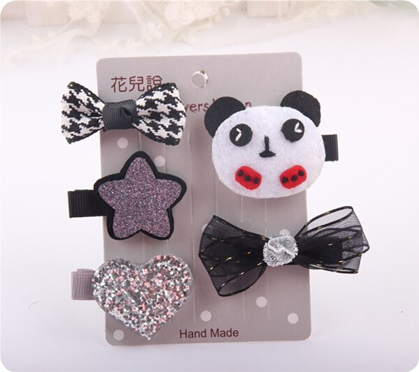 Cute Pet Puppies Hairpin Set Cartoon Bows Hair Clips For Dogs Little Small Princess Teddy Yorkshire Pet Grooming Accessories