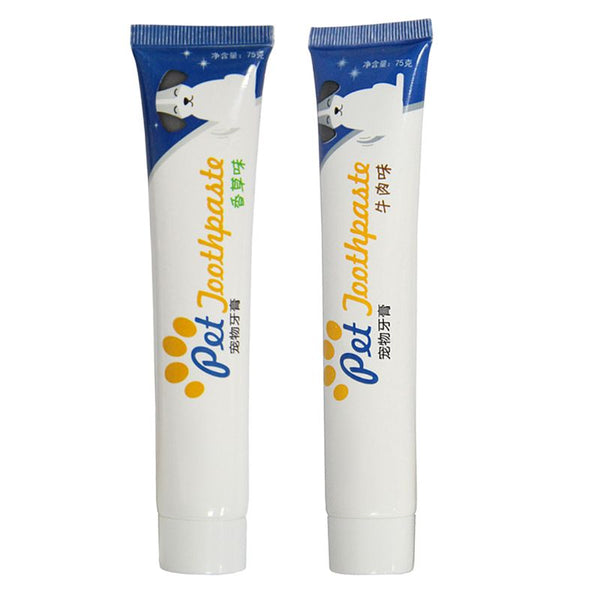 Small Dog Cat Edible Natural Toothpaste Vanilla Beef Flavor Teeth Care Puppy Oral Cleaning Pet Accessory