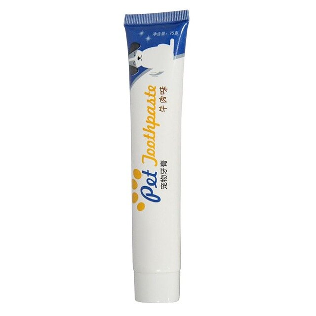 Small Dog Cat Edible Natural Toothpaste Vanilla Beef Flavor Teeth Care Puppy Oral Cleaning Pet Accessory