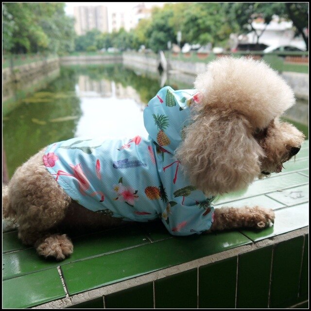 Small medium Pet Dog cat RainCoat waterproof dog Jacket coat Clothes for chihuahua Dogs Puppy Rainsuit jumpsuit