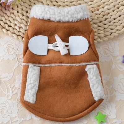 Pet Dog Clothes Winter Jackets Suit Warm Fleece Vest Velet Small Dog Motorcycle Waistcoat Coat Clothing Coats NEW Supplies Pets