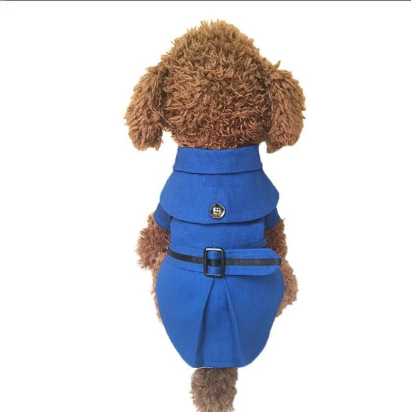High Quality Dog Clothes Pet Dog Cloak trench coat jacket dog autumn winter jacket warm fleece+cotton pet clothing 5colors